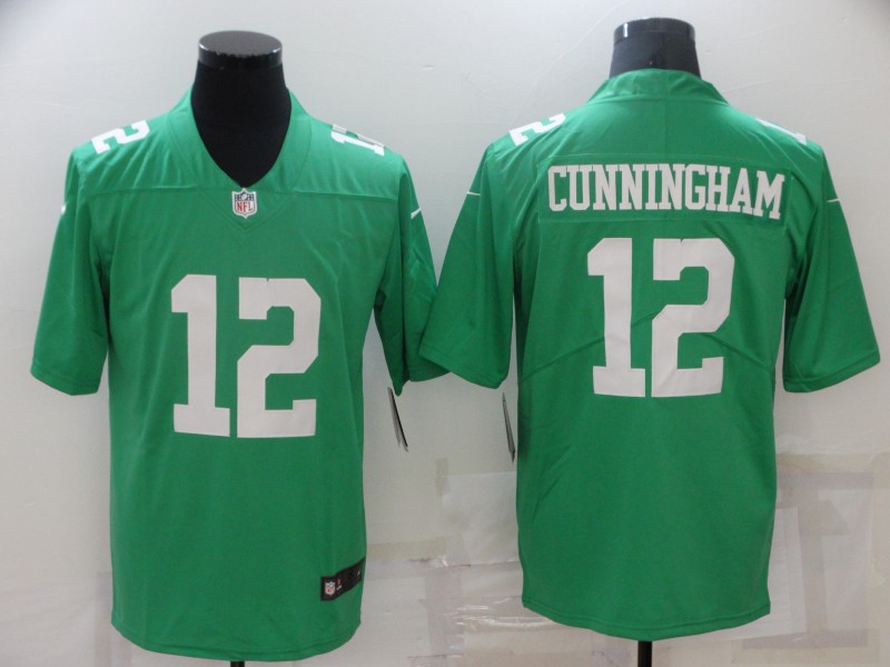 Men's Philadelphia Eagles #12 Randall Cunningham Green Throwback Vapor Untouchable Limited Stitched Jersey